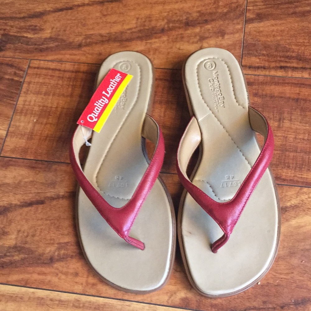 Montego Bay Club leather Red size 8 new